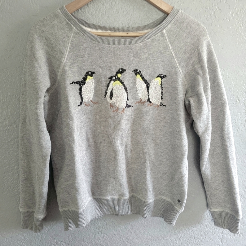 American Eagle Sequin Penguin Sweatshirt Medium